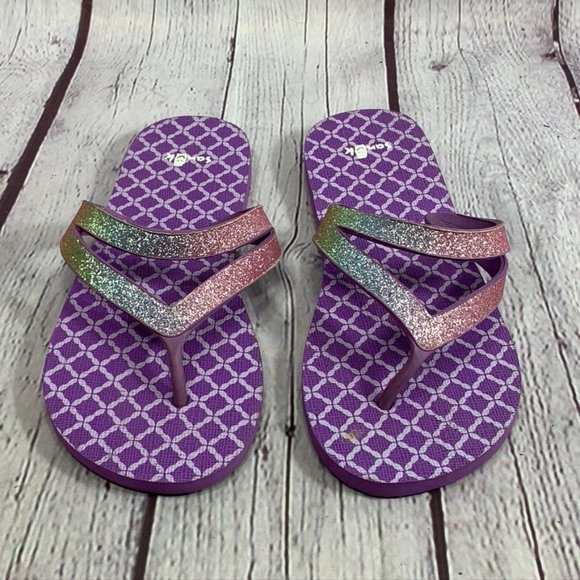 Sanuk Other - Sanuk Purple Glitter Rainbow Lil Selene Crystal Sl